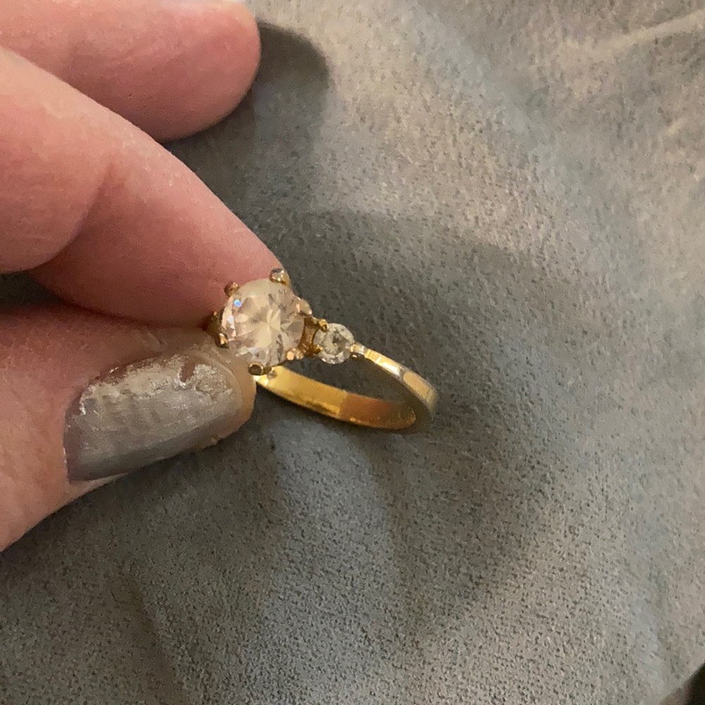 Cubic Zirconia Gold Ring